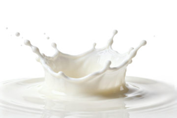 Fresh milk splashing creating a beautiful crown shape