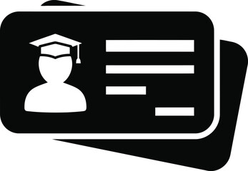 Student Identification Card Education Access Vector Icon