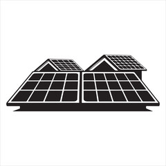 Green Energy Solar Panels Family Home Vector