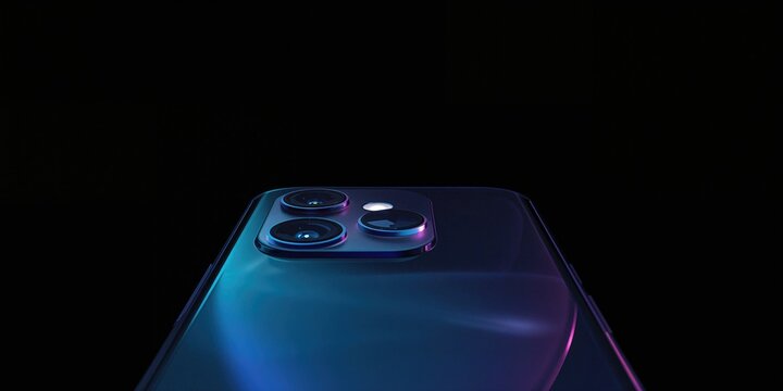 Close-up of a smartphone's button with a prominent camera symbol, highlighting user interaction