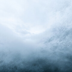 Obraz premium Misty cloud sky foggy atmosphere soft blue tone overcast weather textured haze tranquil mood