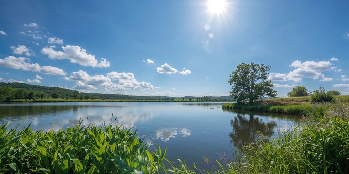 A sunny day at Weldon Springs Conservation Area for outdoor recreation and wildlife observation