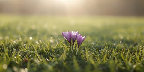 Romanian spring landscape with blooming flowers and fresh foliage, emphasizing seasonal environmental preservation