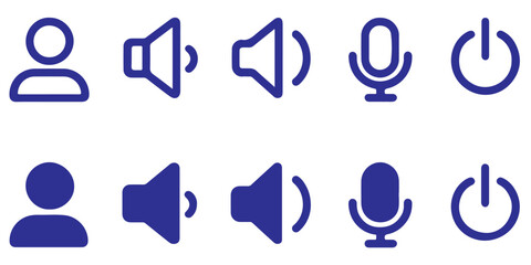 User speaker microphone off icons user icon speaker icon