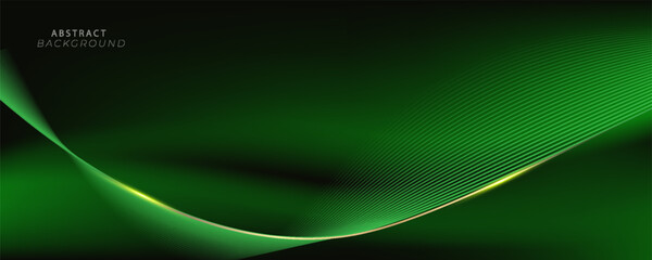 PrAbstract background using dark green tones on a black background. The lines and curves are like gentle and flowing waves, creating a sense of freshness and energy.int © achtopik