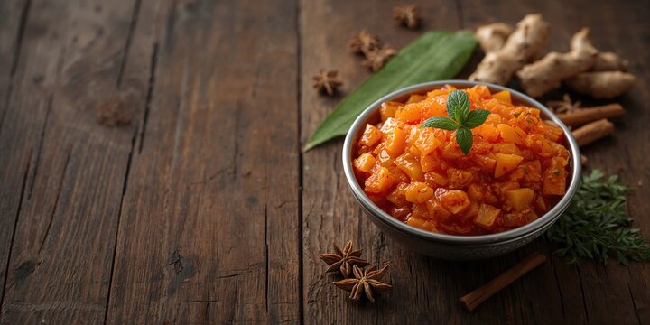 Traditional Kerala papaya pickle stored in a glass jar, highlighting homemade preparation, World Food Day