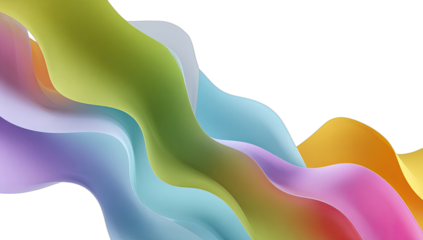 Flowing, colorful, abstract liquid shapes on a black background