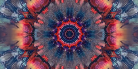 Colorful kaleidoscope pattern used as a creative background for graphic design projects