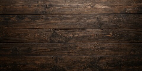 Naklejka premium Dark wooden background with aged wood texture, suitable for text overlay or layout design