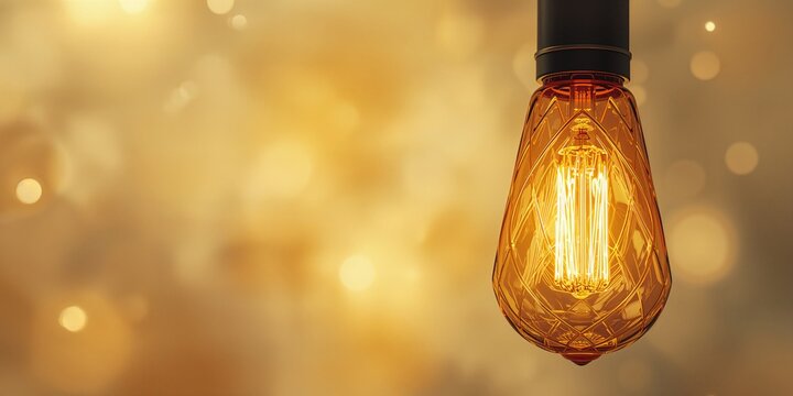 Detail of a yellow incandescent lamp, highlighting its role in creating a soft ambient background for visual compositions