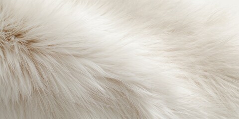 White fur texture used as a background wallpaper for design projects, smooth, seamless fur tiles