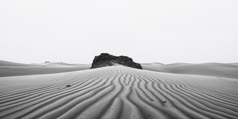 Abstract line wave texture on desert poster surface, suited for visual design