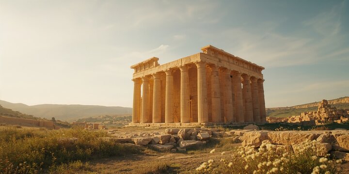 Stone ruins of Hagar Qim temple in Malta, archaeological site exploration