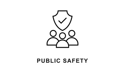 Public Safety Icon Or Logo Isolated Vector Illustration
