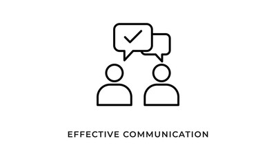 Effective Communication Icon Or Logo Isolated Vector Illustration