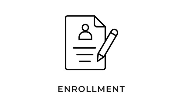 Enrollment Icon Or Logo Isolated Vector Illustration