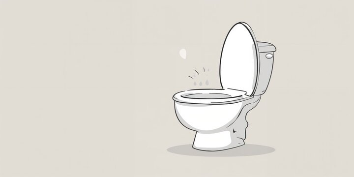 Cartoon of a toilet basin, simple design for bathroom layout planning