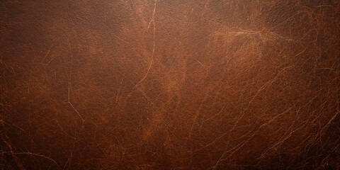 Close-up of aged soft brown leather with pores and scratches, suitable for background or texture, Earth Day