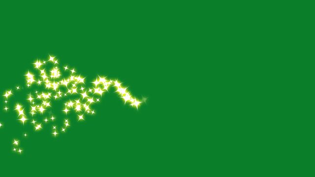 Gold twinkling magic dust glitter line, pixie dust path,glitter star sparkle effects as white cartoon blinking stars scatter across a glowing starlight line, forming a shimmering doodle sparkle trail