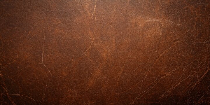 Close-up of aged soft brown leather with pores and scratches, suitable for background or texture, Earth Day