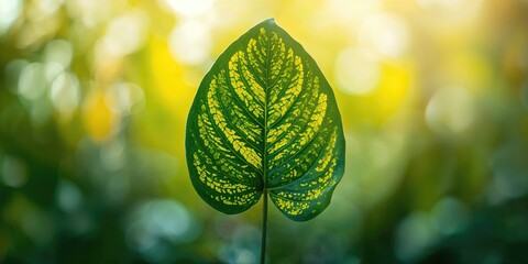 Close-up of a leaf showing detailed vein structure, suitable for botanical reference or background design