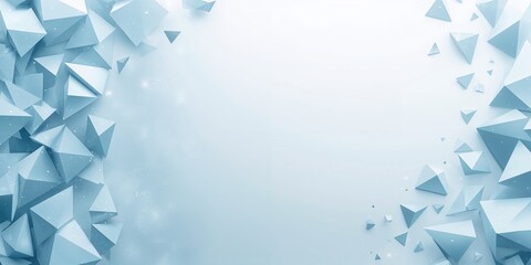 Abstract geometric background with light blue triangles designed for layout use, visual clarity and structure