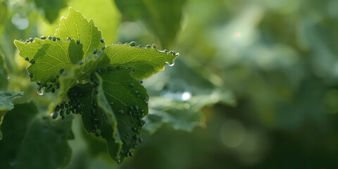 Cucumber plant with aphid infestation, highlighting pest control challenge, crop protection focus, World Agriculture Day