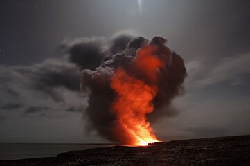 The Kilauea volcano in Hawaii, USA, erupted