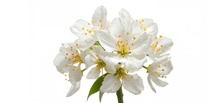 Close-up of orange tree flowers highlighting pollination process, suitable for botanical research or floral pattern backgrounds