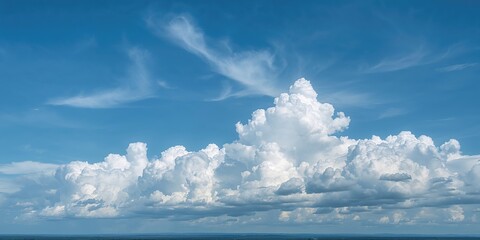Clouds in the sky with an outdoor background, suitable for weather or nature-themed layouts