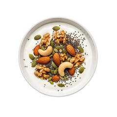 yogurt with nuts and seeds
