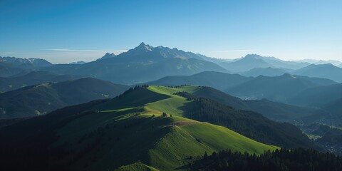 Bird's-eye perspective of mountain terrain with snow-capped peaks, highlighting erosion risk