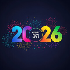2026 happy new year design