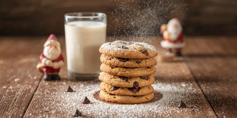 Cookies milk and chocolate product shot, processed sugar content for consumer awareness