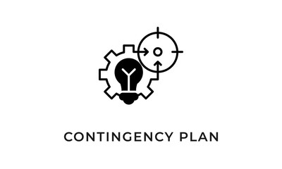 Contingency Plan Icon Or Logo Isolated Vector Illustration