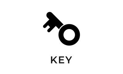 Key Icon Or Logo Isolated Vector Illustration