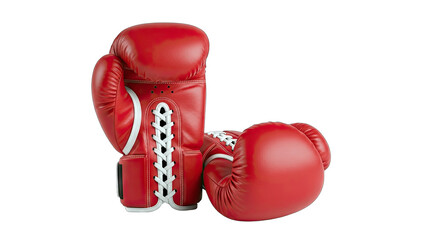 Red Boxing Gloves on White Background