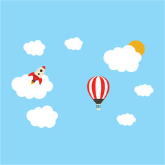 hot air balloon in sky
