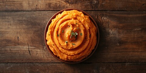 Fototapeta premium Cooked carrots presented on a wooden surface, highlighting healthy vegetable dishes