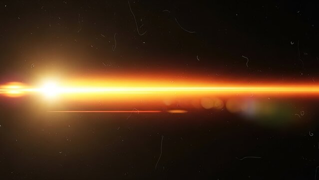 Light flare background with film grain