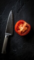 knife on a cutting board