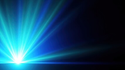 Light rays on blue background