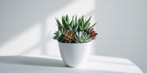 Diverse succulents arranged in a white ceramic container serving as a modern home decor piece, World Environment Day