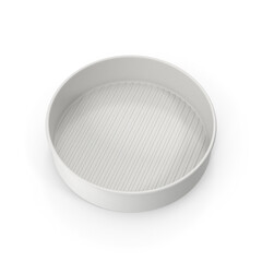 Empty round cake pan. PNG isolated on transparent background, 3d