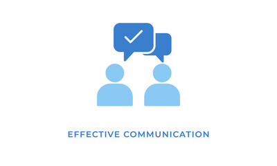 Effective Communication Icon Or Logo Isolated Vector Illustration