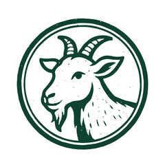 goat icon seal vector on white background
Vector stamp icon