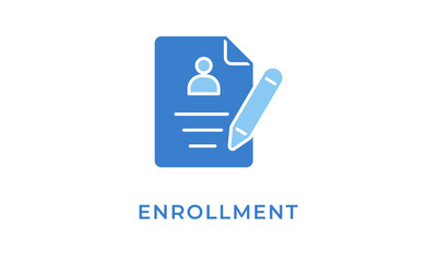 Enrollment Icon Or Logo Isolated Vector Illustration