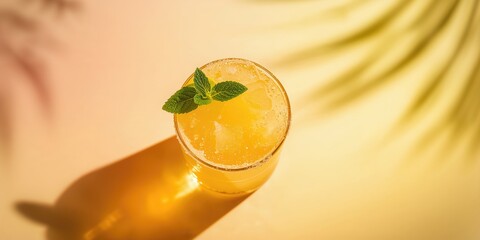 Margarita Mango with vibrant cocktail presentation on a background, ideal for layout use, World Cocktail Day