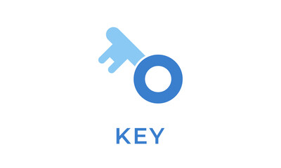 Key Icon Or Logo Isolated Vector Illustration