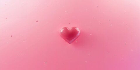 3d rendering of a heart-shaped icon for digital buttons, focusing on interface usability and visual appeal